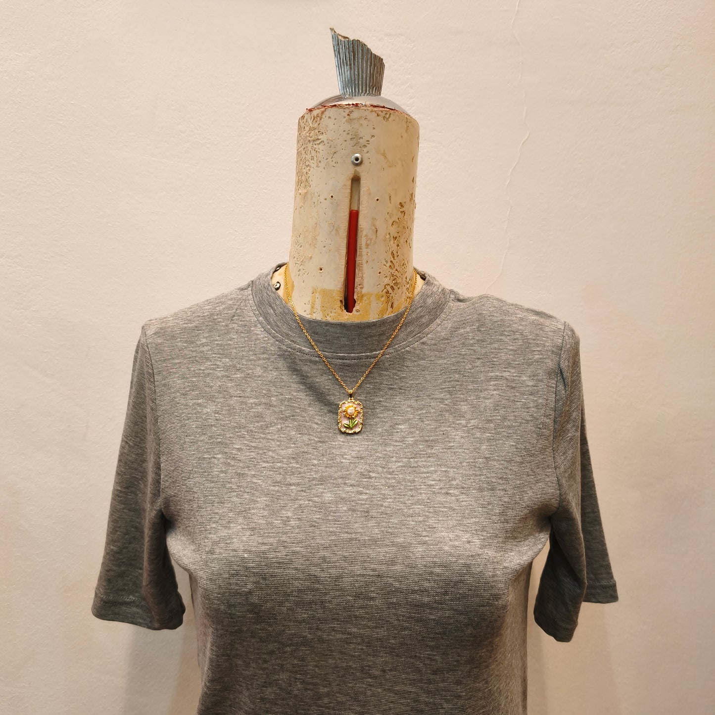 Collana fiore rosa
