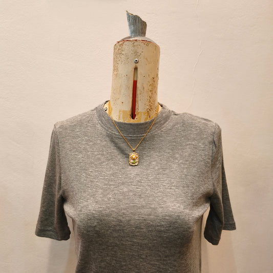 Collana fiore rosa